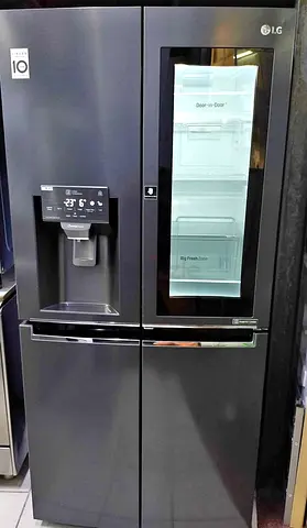 LG French Door Refrigerator InstaView 4 Door Matt Black - GR-X29FTQKL