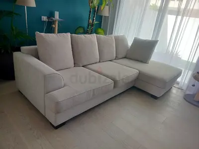 Selling the one kingston lshape sofa beige like a brand new