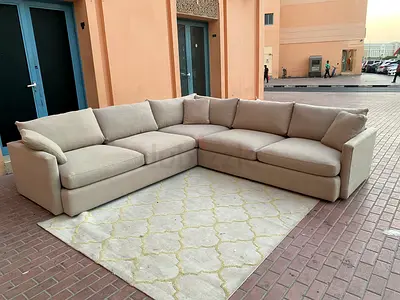 Cratebarrel deep lounge feathers filled corner sofa