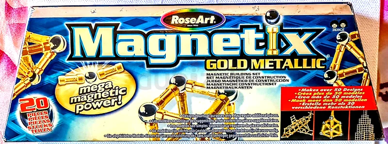 Create, Build, and Explore with RoseArt Magnetix Gold Metallic Set!628638234496011110