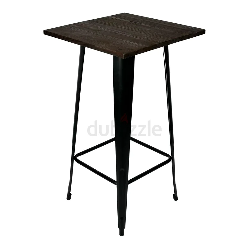 Wood Top High Cocktail Table Set with 2 Bar Chairs – Perfect for Kitchen or Dining Nook63219818295041114