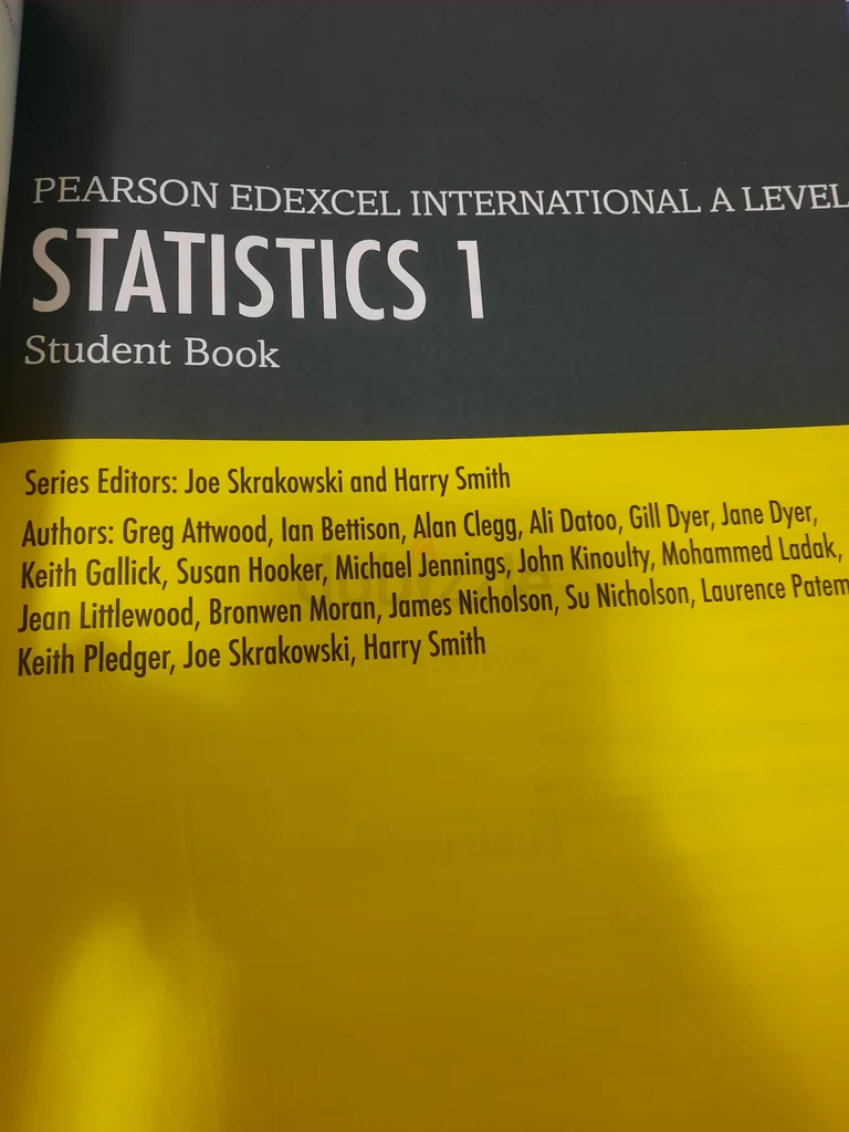 Edexcel International AS Level Maths Statistics 162931676343427111