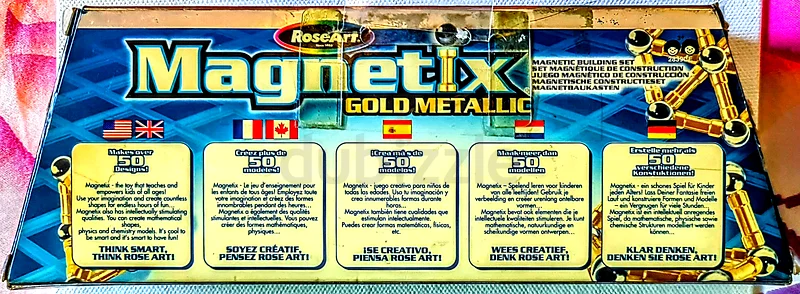 Create, Build, and Explore with RoseArt Magnetix Gold Metallic Set!62863823449601111