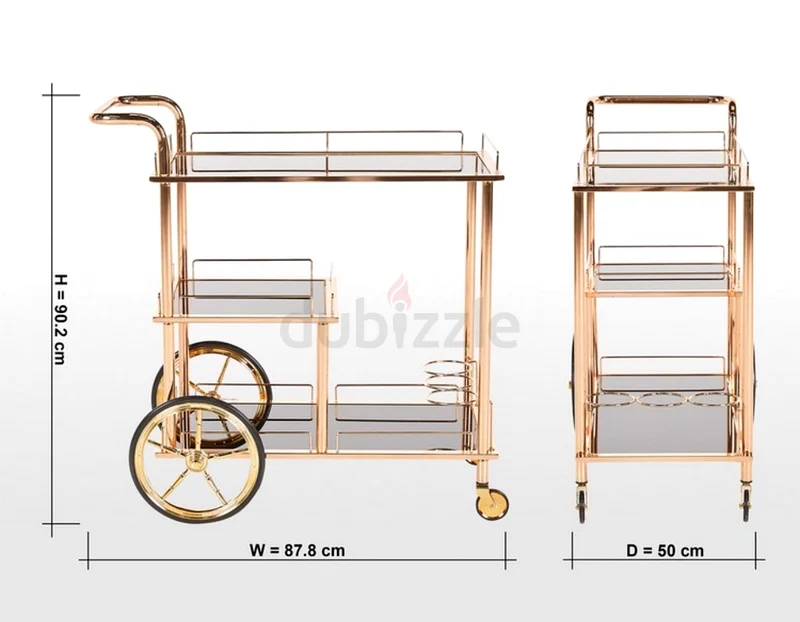 Chic Silver Serving Cart for Elegant Entertaining62863819499650114
