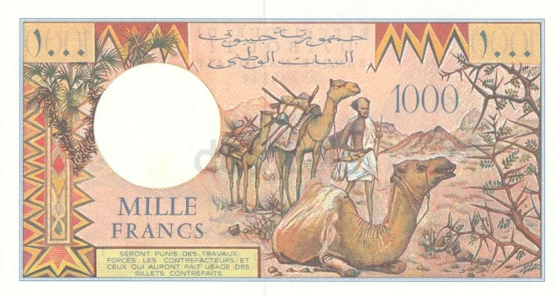 جيبوتي 1000 فرنك فرنسي ورقة نقدية 199163264587960194111