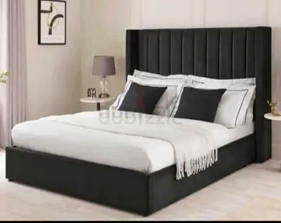 Stylish Black Upholstered King Size Bed for Sale!