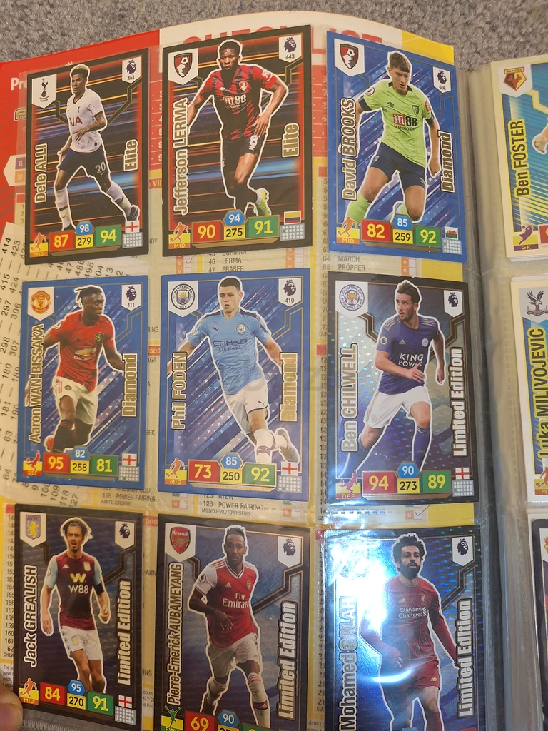 panini cards Premier league. 2019/20 football cards63208861167234111