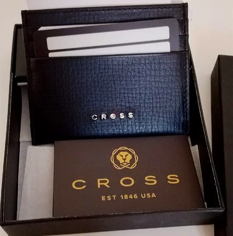 Sleek and Elegant CROSS Black Leather Wallet