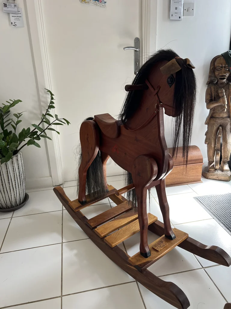 Vintage Wooden Rocking Horse - Perfect for Your Little One!62929658165378113