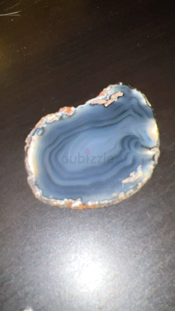 شريحة عقيق أزرق آسرة للمُجمّعين، كريستال للشفاء632645864441611129