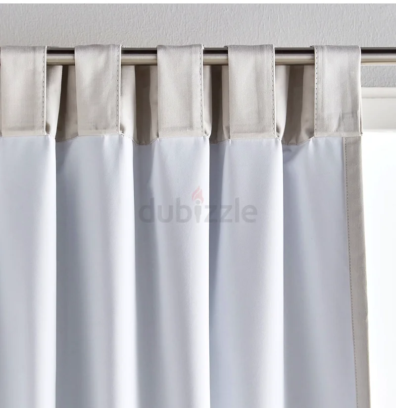 Home Centre Stella Coated 2-Piece Blackout Curtain Set - 140x300 cm Beige63222346016642113