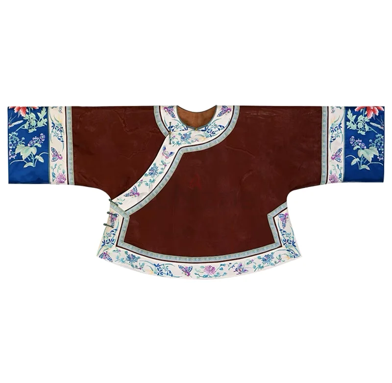 Silk fragrant cloud yarn fabric Ancient Chinese Dress Silk Classical Embroidery Oblique Blouse632390810947851118