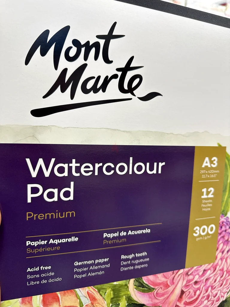 Mont Marte water color pad premium A3 12 sheets 300gsm632660856844821112