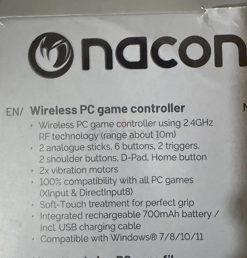 مُتحكم Nacon Wireless PC - قم بتعزيز تجربتك في الألعاب!62932699082497113