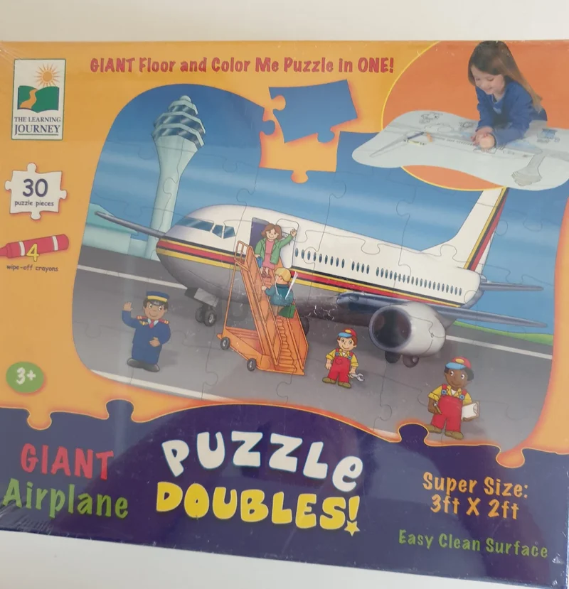 Giant  Floor and Color me in one Airplane Puzzle - Brand New628658084398111112