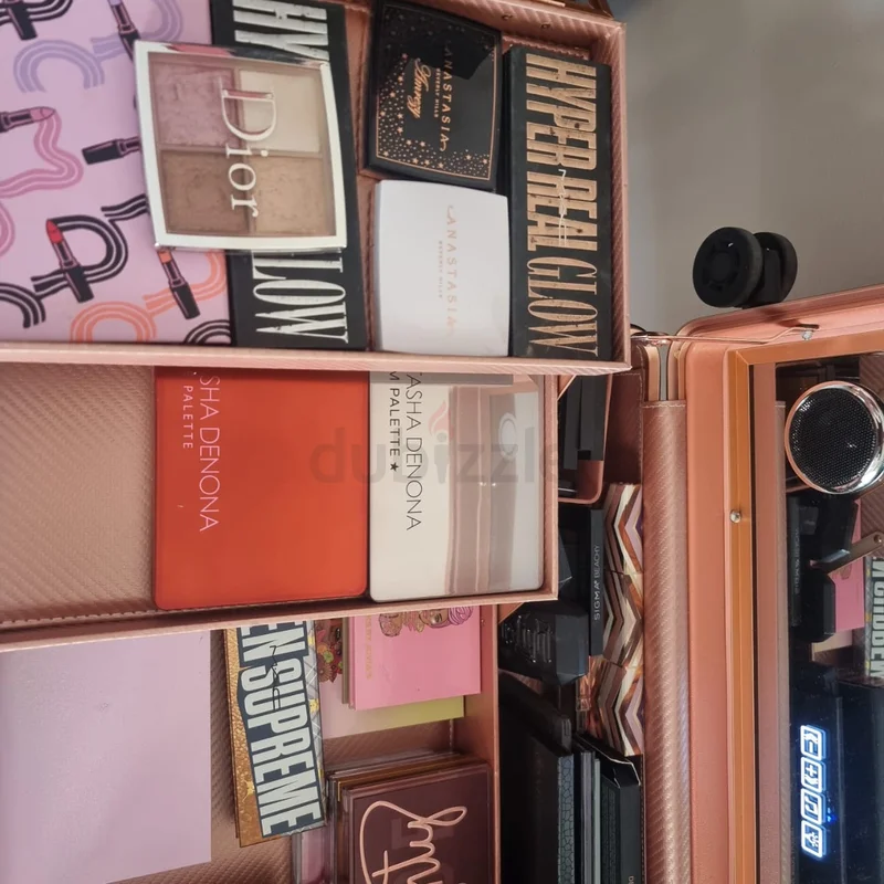 Makeup Train Stand Case, Trolley , Detachable 4-Wheel Rolling Makeup Case62864709388289114