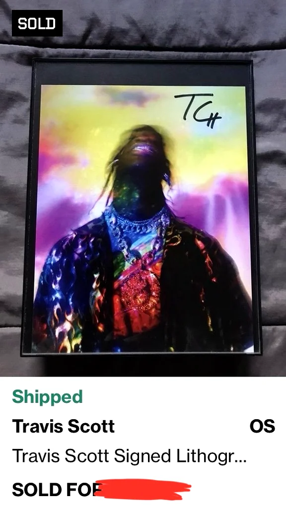 Travis Scott Astroworld Signed Lithograph *AUTHENTIC*63266085410689114