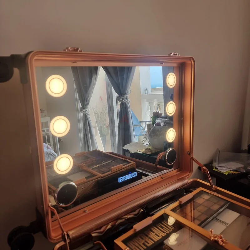 Makeup Train Stand Case, Trolley , Detachable 4-Wheel Rolling Makeup Case62864709388289111