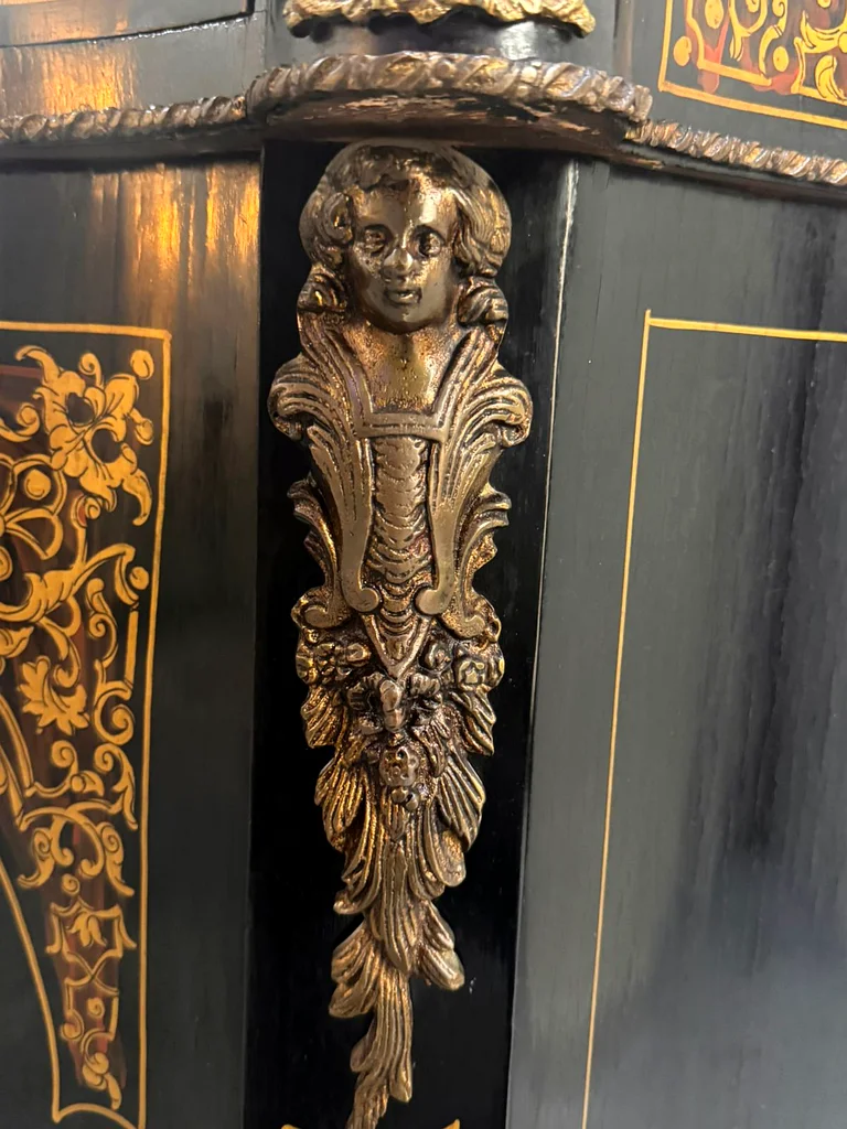 Napoleon III Style Ebonized Cabinet with Marble Top62863820335617111