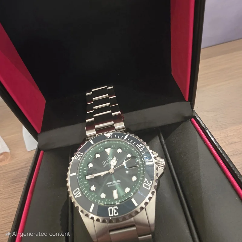 غاليوتشي RS-M0800 ساعة رجالية فاخرة، ادخل عالم الأناقة مع هذه الساعة الخضراء الرائعة!62932693321601112