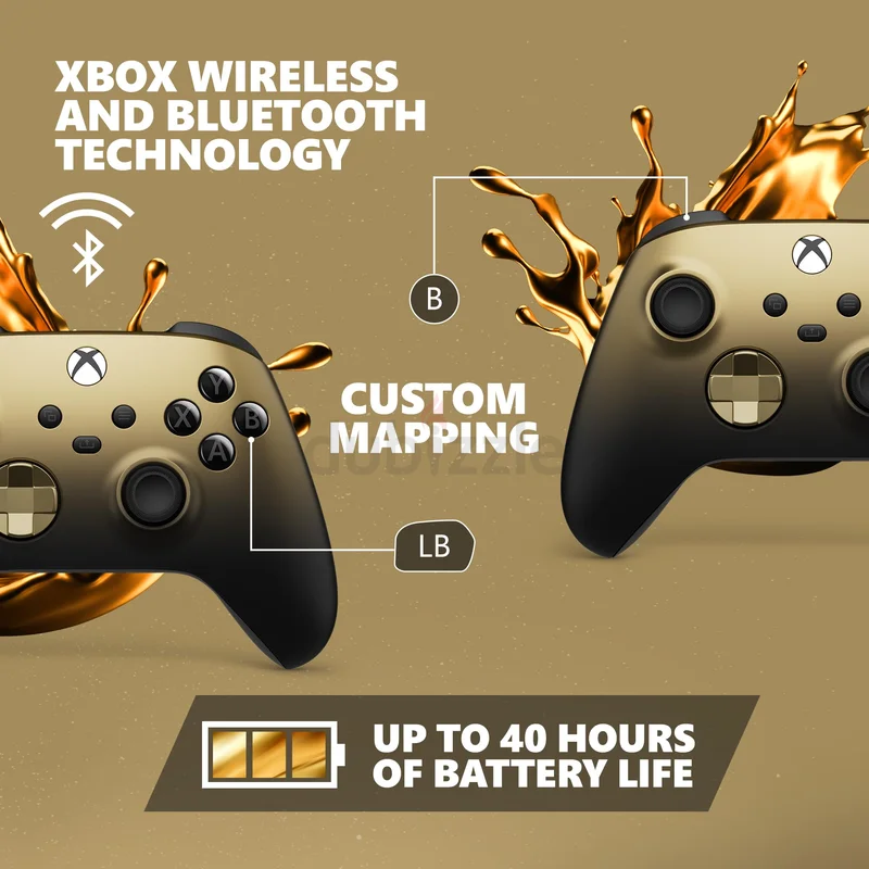 Xbox Gold Shadow Controller62935676089731112