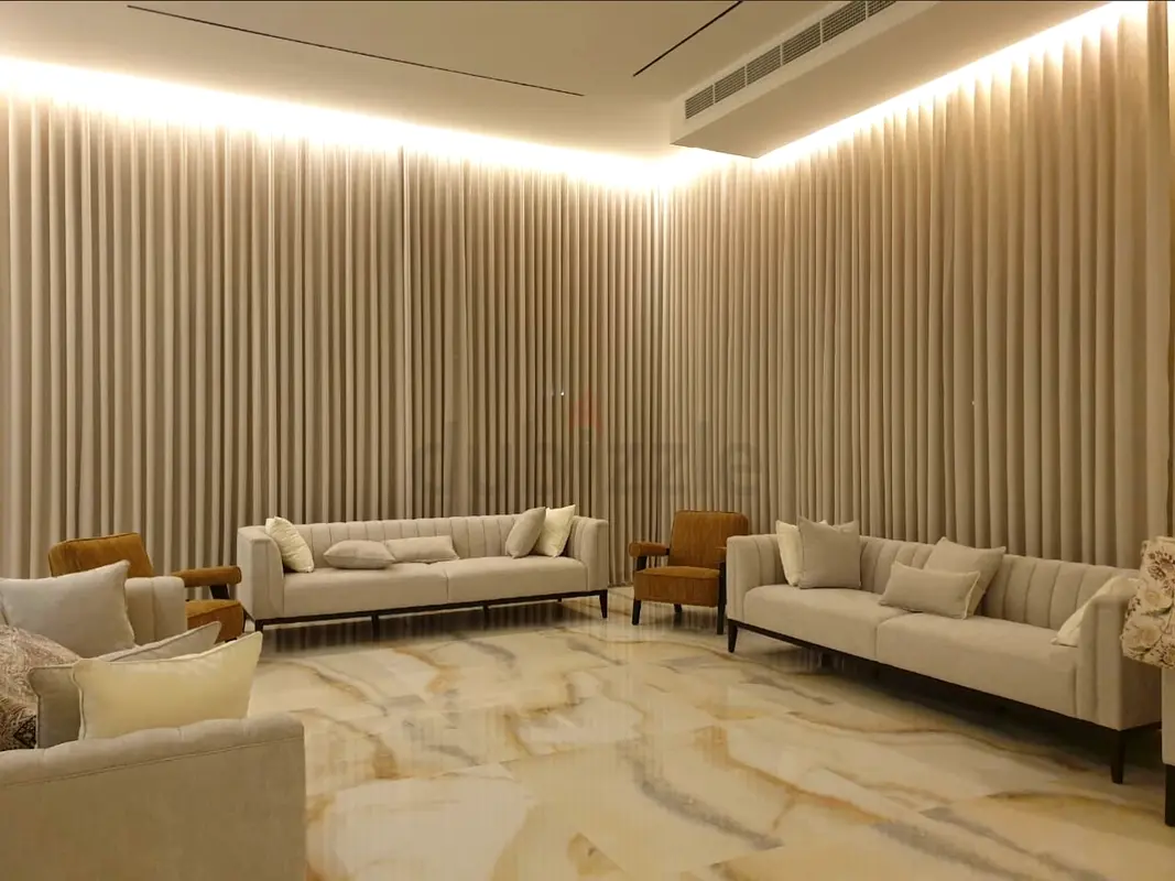 Curtain with installation
