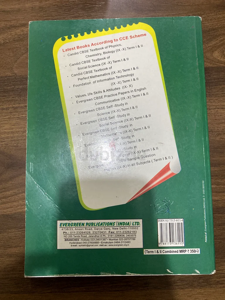 CBSE Science Self Study Book for Class 1063264587599490111