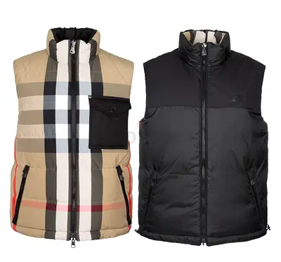 Burberry - Reversible Check Puffer Gilet Jacket