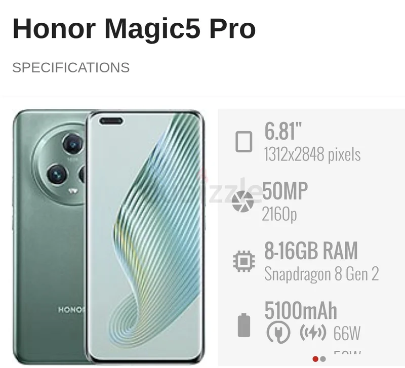  honor Magic 5 Pro62864709914370116