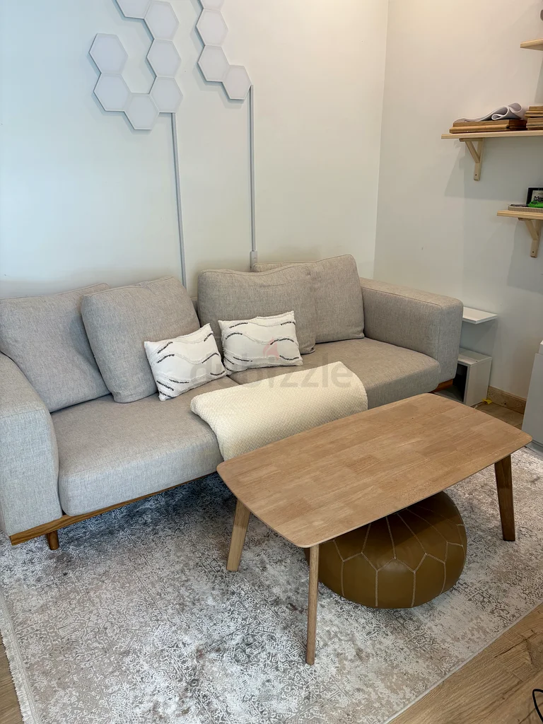Modern Sofa living room set with Coffee Table Set and leather foot rest628638223788821122
