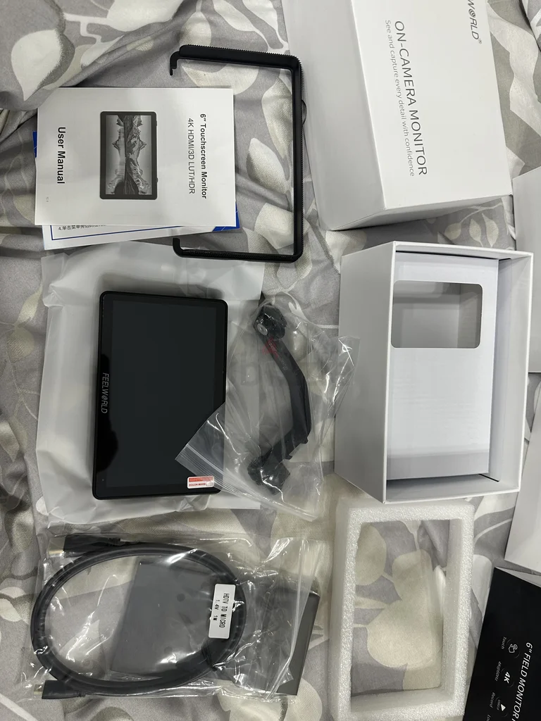 شاشة مراقبة الكاميرا Feelworld f6 بوصة 6 بوصات 4K62931672273538113