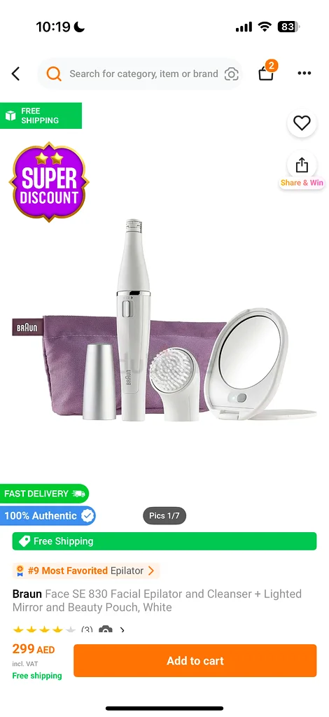 Braun face epilator63242682108930111