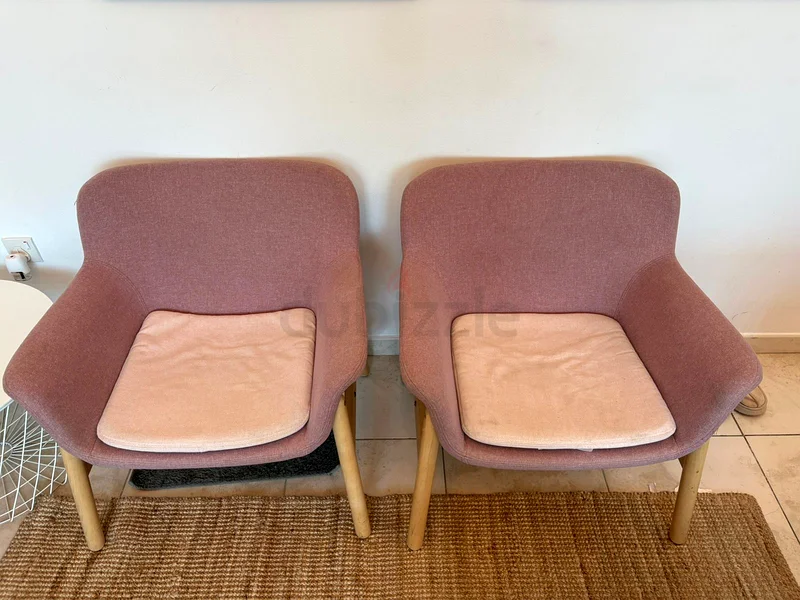 Pair of Chic Pink IKEA Armchairs - For Sale Together or Separately628638195112991125