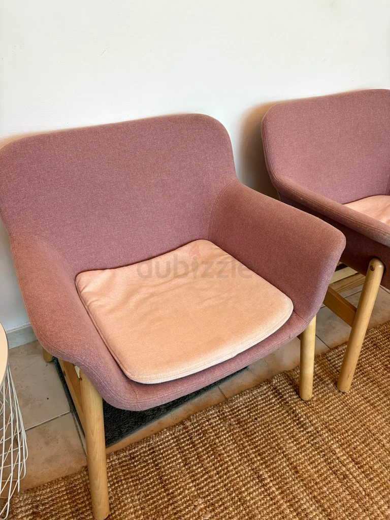 Pair of Chic Pink IKEA Armchairs - For Sale Together or Separately62863819511299113