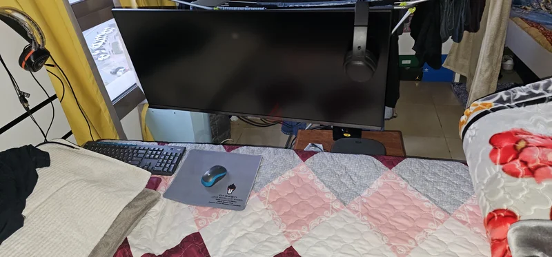 Stylish Computer Setup with Monitor Stand and Desk!62935676239745113