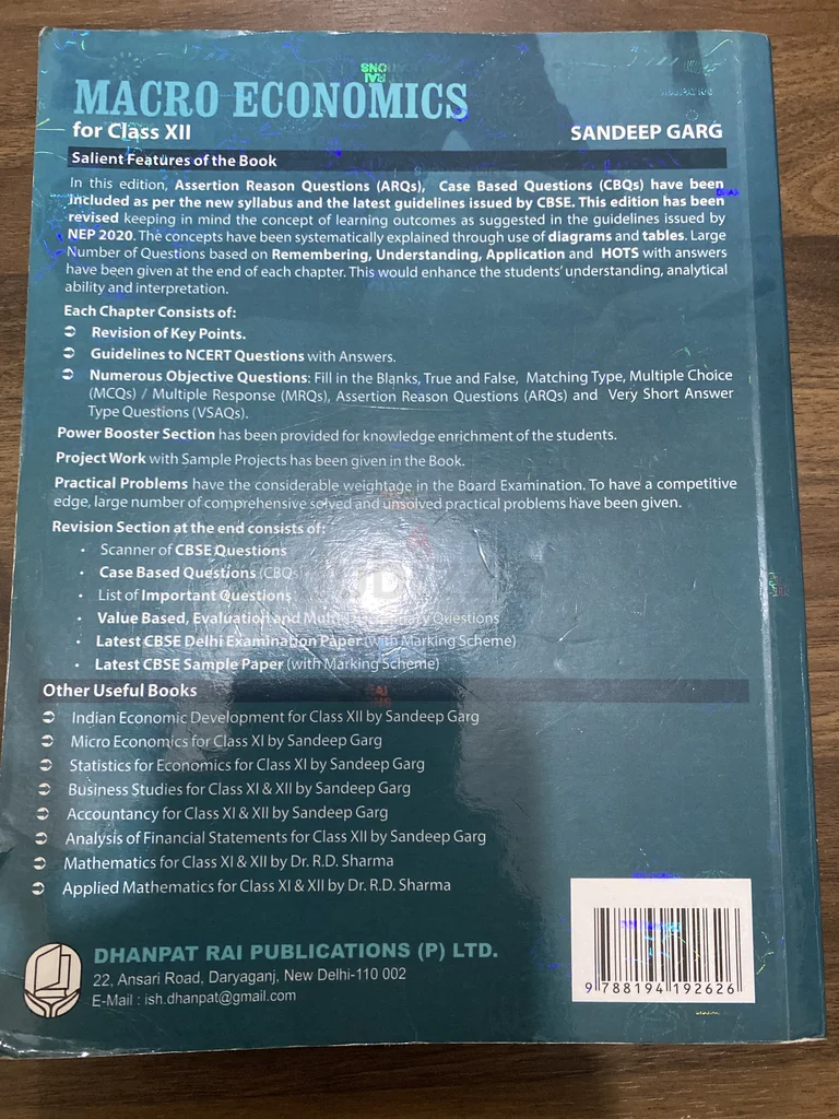 Exploring the World of Economics - Textbook for Class XII62932698319618111