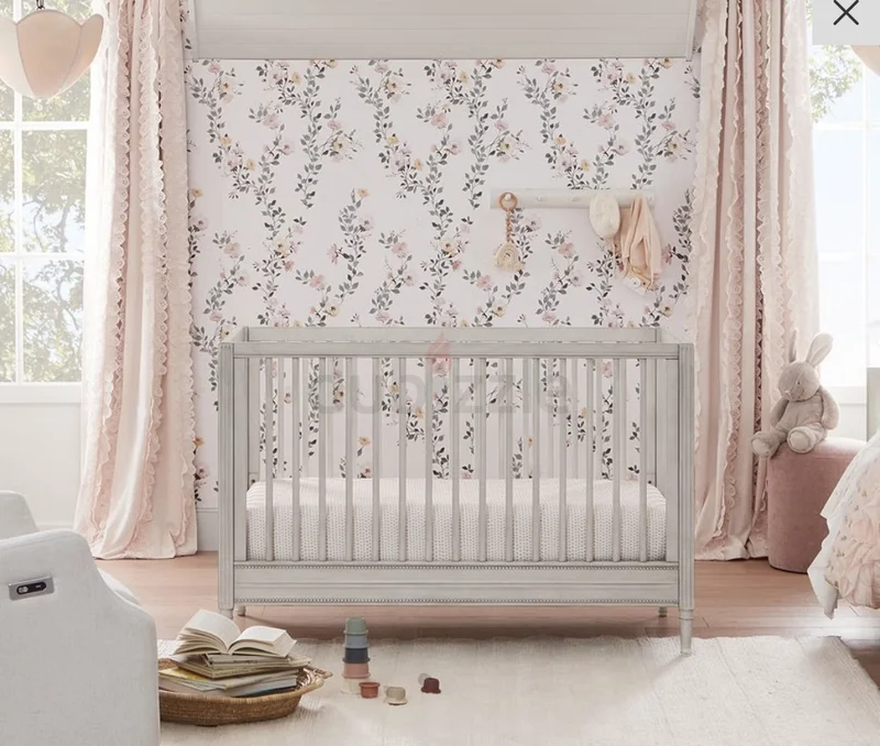 POTTERY BARN HARLOW - سرير مهد قابل للتحويل للأطفال - يتضمن المرتبة ومستلزمات السرير62932701015682118