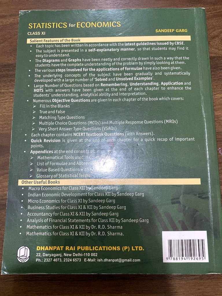 الإحصاء للإقتصاد - كتاب مدرسي للصف الحادي عشر63264587664643111