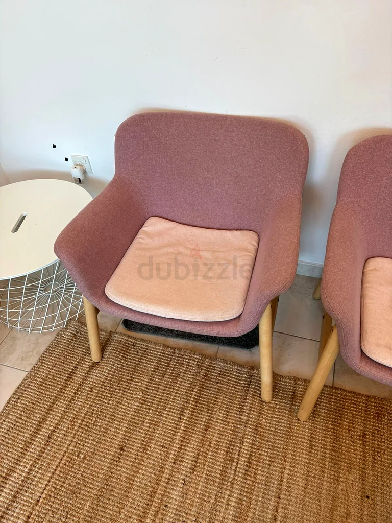 Pair of Chic Pink IKEA Armchairs - For Sale Together or Separately62863819511299112