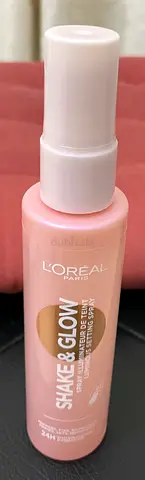 LOreal Paris Setting Mist, Shake Glow Luminous Setting Spray, with Coconut Water and Vitamin E