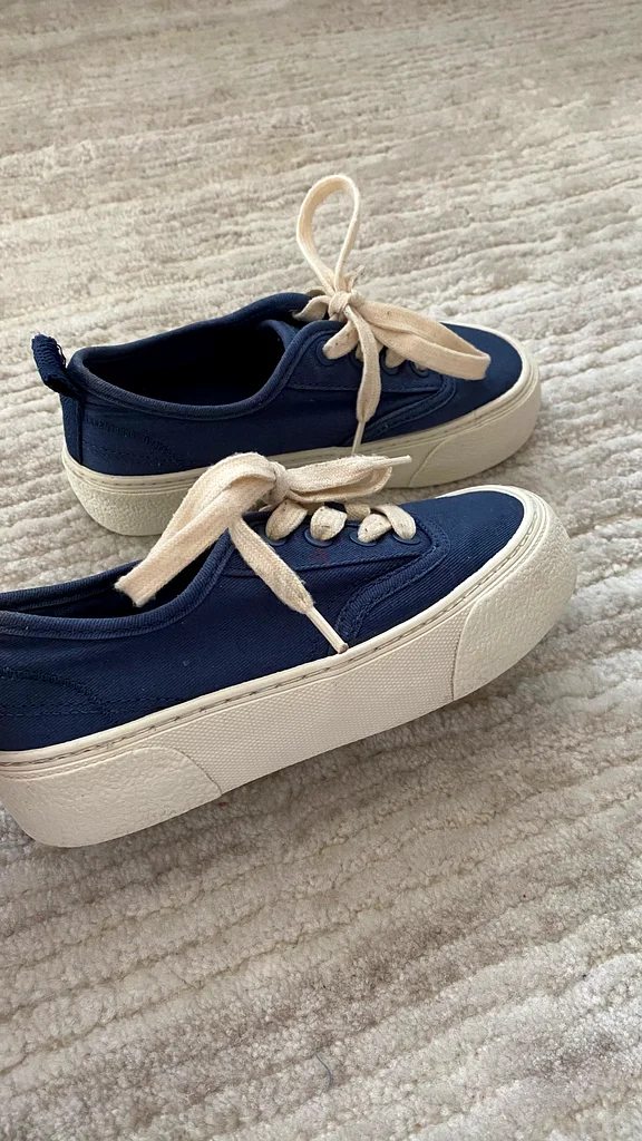 Stylish Zara Navy Blue Sneakers - Size 2963172673233282111