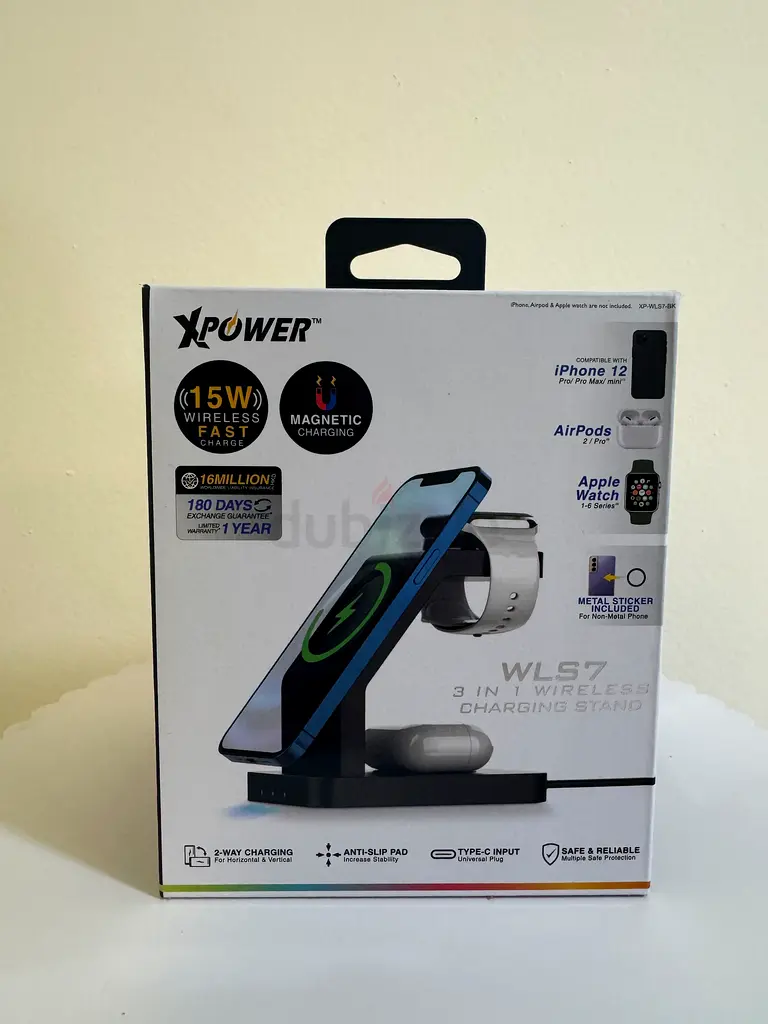 شاحن لاسلكي متعدد Xpower بقوة 15 واط لهواتف iPhone