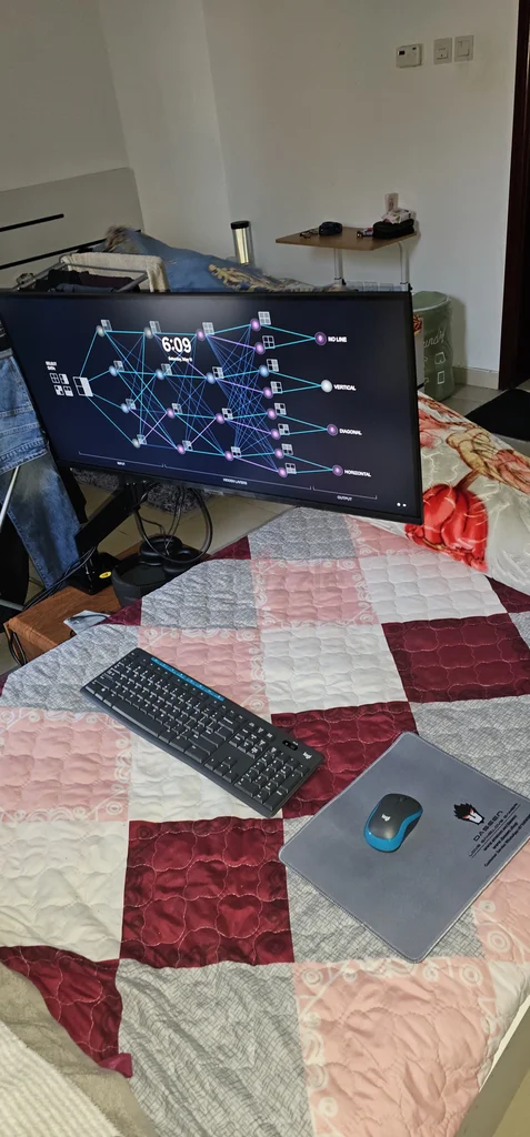 Stylish Computer Setup with Monitor Stand and Desk!62935676239745111
