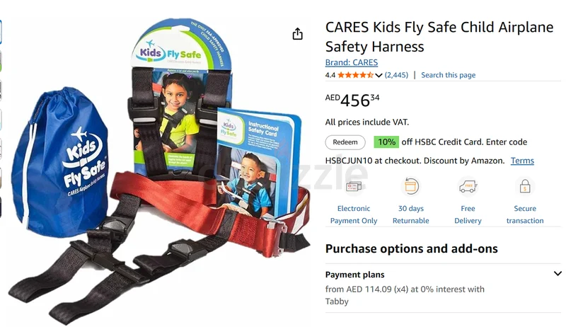 CARES Child Airplane Safety Harness62929659952003116
