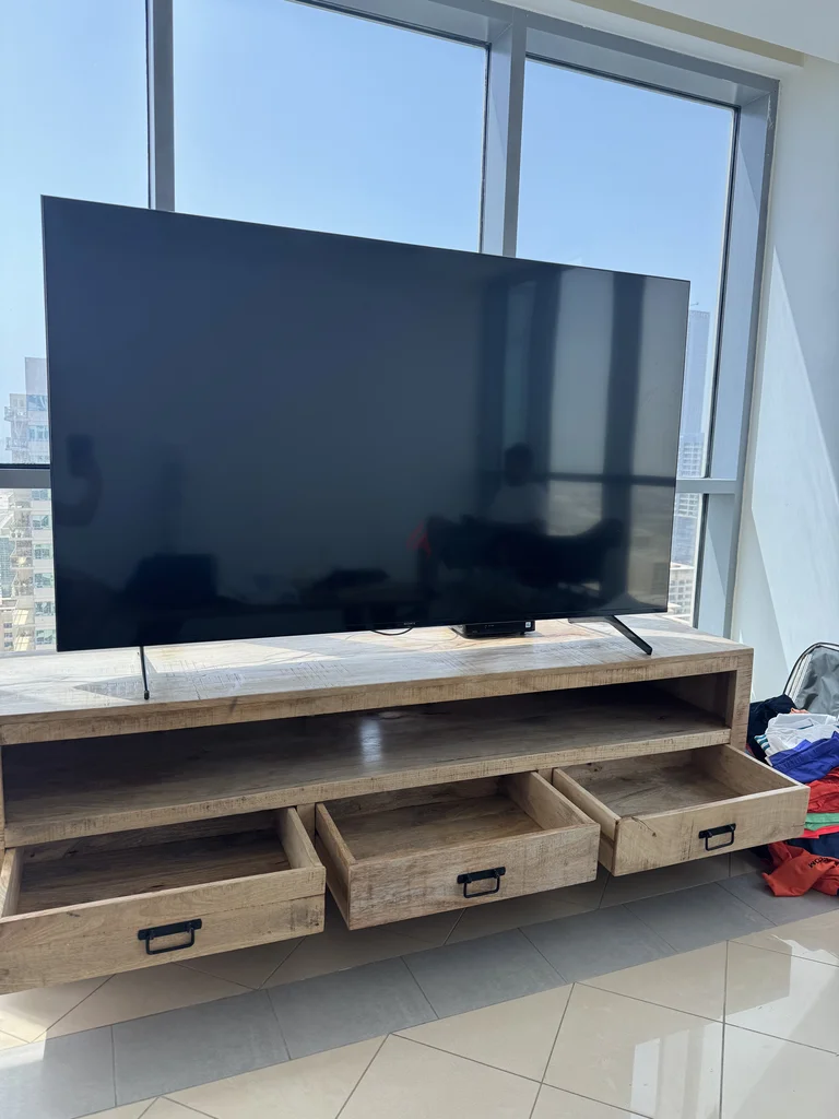 Beautiful wooden TV rack furniture with 3 storage shelves62863820566019111