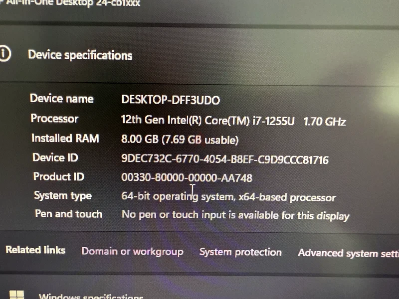 HP PC all in One i763256078775425113