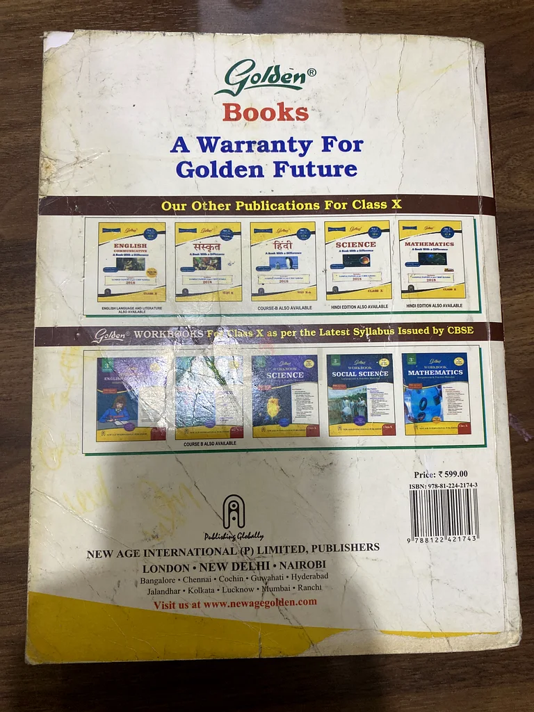 Golden Social Science Textbook for Class X - Your Ultimate Study Companion!63264587567618111