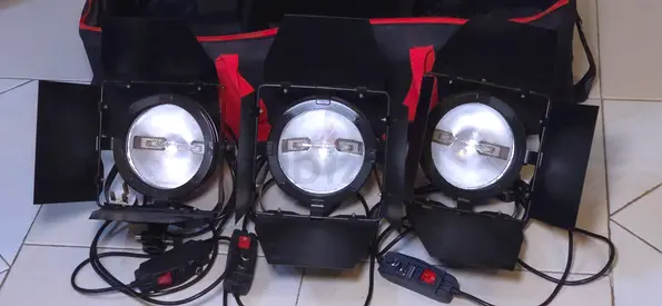 (3) Generic Photography 800W Studio Spotlight Video Red Head