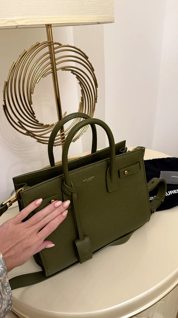 Stylish YSL original bag. Khaki colour. Original price was 11.00062931670328833111