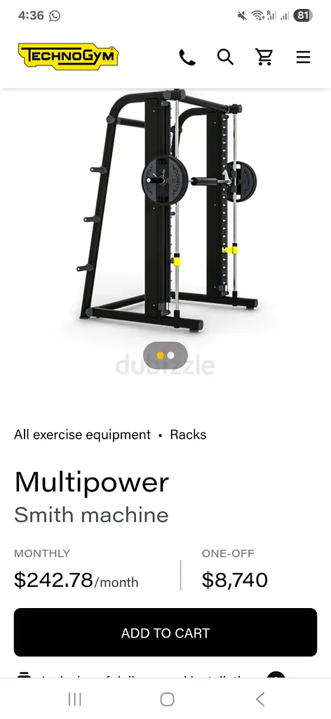 Technogym multi power smith machine63264580753922116